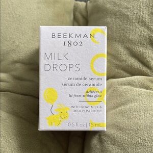 Brand New BEEKMAN 1802 Milk Drops 0.5 fl oz (15mL)